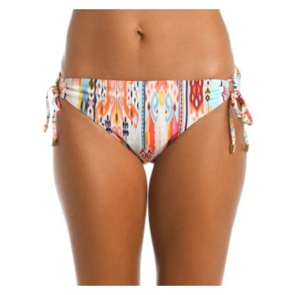 LA BLANCA Women's White Side Tie Desert Dreams Bikini Swimwear Bottom 12